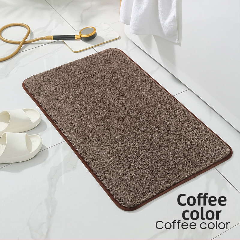 Неслизваща се абсорбираща плюшена подложка за пода, правоъгълна, полиестер, височина на влакното 1,5 см, тегло 1200 г