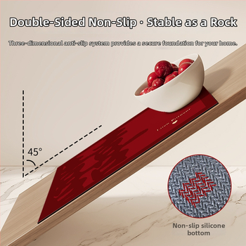 Vjenčani prostirač za ulaz s porukom sreće, diatom mud materijal, crveni podni tepih za dom