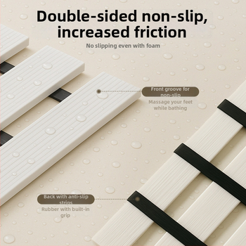 Антихлъзгащо килимче за баня, PVC, квадратно, едноцветно, мие се