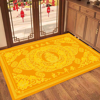 Входен подов килим, кристален велур, квадратен, модел 1163693724, персонализиран, миещ се, Нов китайски стил