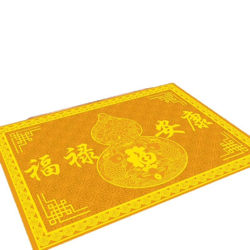 Входен подов килим, кристален велур, квадратен, модел 1163693724, персонализиран, миещ се, Нов китайски стил