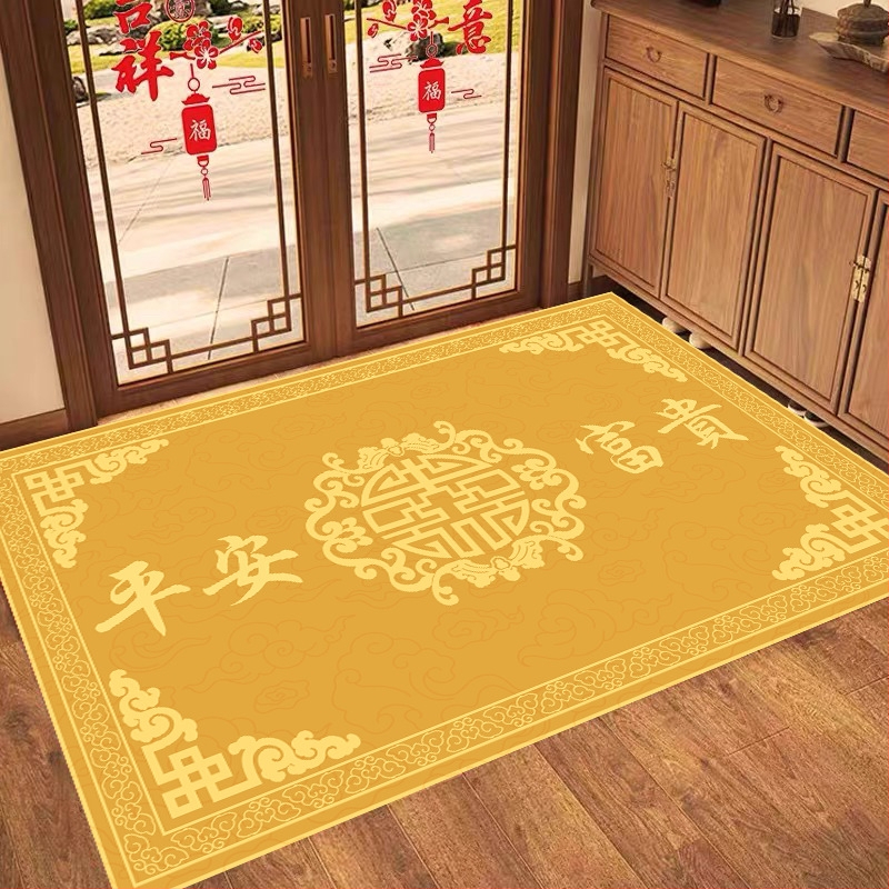 Входен подов килим, кристален велур, квадратен, модел 1163693724, персонализиран, миещ се, Нов китайски стил