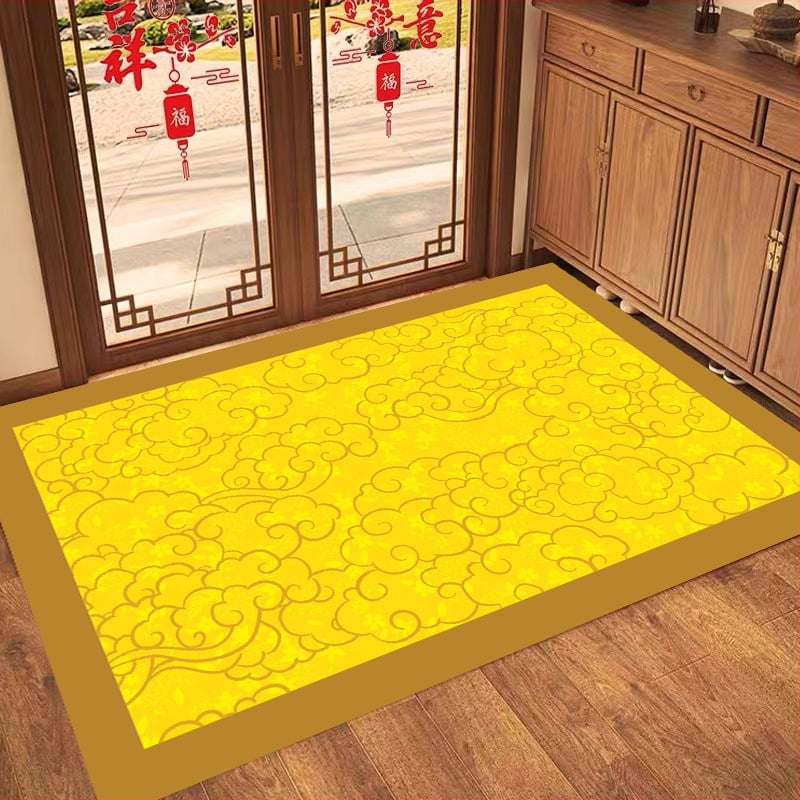 Входен подов килим, кристален велур, квадратен, модел 1163693724, персонализиран, миещ се, Нов китайски стил