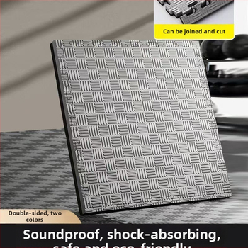 Тренировъчна подложка за фитнес и бойни изкуства — патчворк дизайн, квадратна форма, ивици, балонова пяна, машинно тъкане