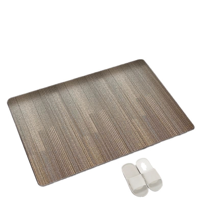 Minimalistička kupaonska prostirka za pod, protivklizna, upija, s diatomski glinom, za tuš, kvadratnog oblika, od prirodne gume
