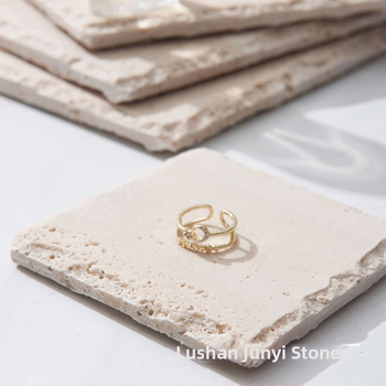 Márványból készült ékszer kiállító tál fülbevalók és parfüm számára, kézzel készített, egyszerű, modern stílus, testre szabható