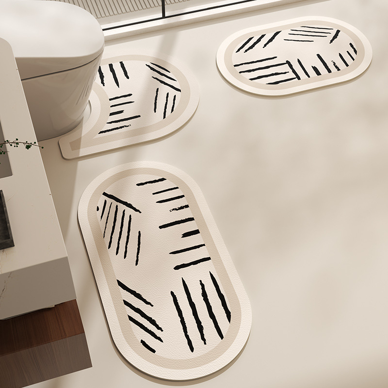 Prostirka za kupaonicu na pod, izvanzemaljski oblik, XPE materijal, uzorak zvjezdano nebo, upijajuća, brzo suši