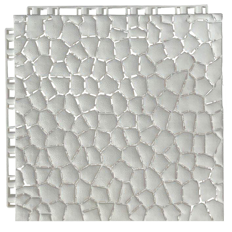 Savienojamie drenāžas pretslīdēšanas paklāji baseinam un vannas istabai; Materiāls: TPE; Raksts: akmeņi; Funkcija: pretslīdēšana un drenāža; Piemērojami baseinam, vannas istabai, virtuvei un tualetei; Pielāgošana pieejama