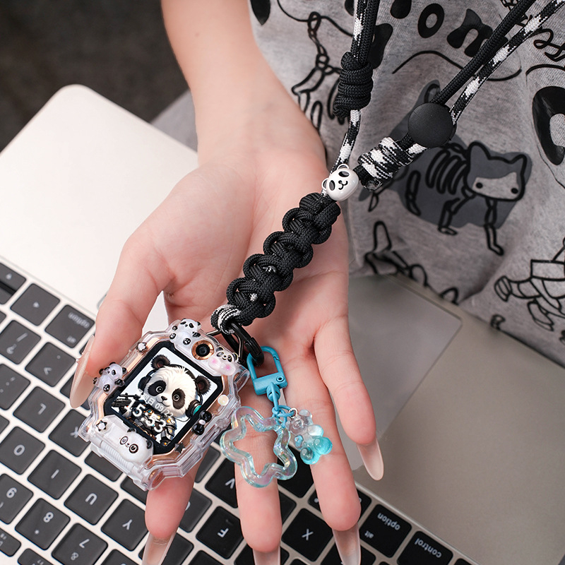 Xiaotiancai каишка за смартчасовник – стил Панда, съвместима със Z11/Z10/Z9/Z8A (Q2A/D2/D3s/Z6d); персонализируем размер на интерфейса; закопчаване: единичен пръстен без катарама; материал: Друг; стил: модерен