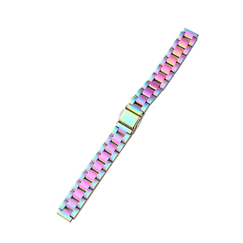 Метална каишка за Xiaomi Mi Band 567 поколение — универсална, неръждаема стомана, с три топчета, закопчаване със snap, интерфейс 12 мм