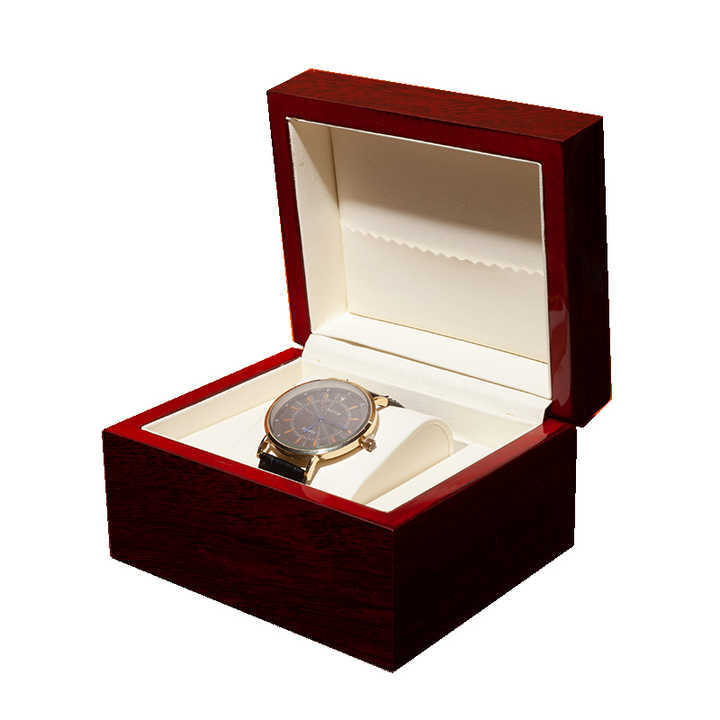 Единична дървена кутия за часовник със спрей-лак повърхност за опаковане на бижута; произход Jinhua; марка beite