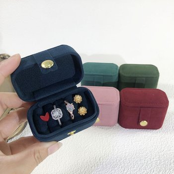 Mini prijenosna kutija za nakit za putovanja — pohrana prstena i naušnica, kompaktna kutija za pakiranje (Podrijetlo: Guangdong, Kina; Materijal: Kompozitni materijali; Pakiranje: Kutija za pakiranje)