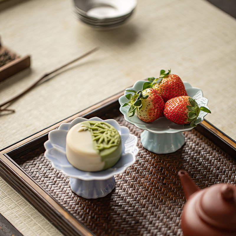 Порцеланова чиния за плодове, луксозен дзен стил и ретро дух, марка Wuxi Tang, пускана през 2024 г.