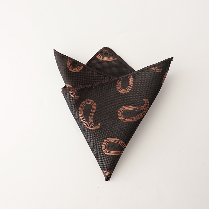 Zsebkendő jacquard mintás, csíkos, poliészterből, mindennapi stílus.