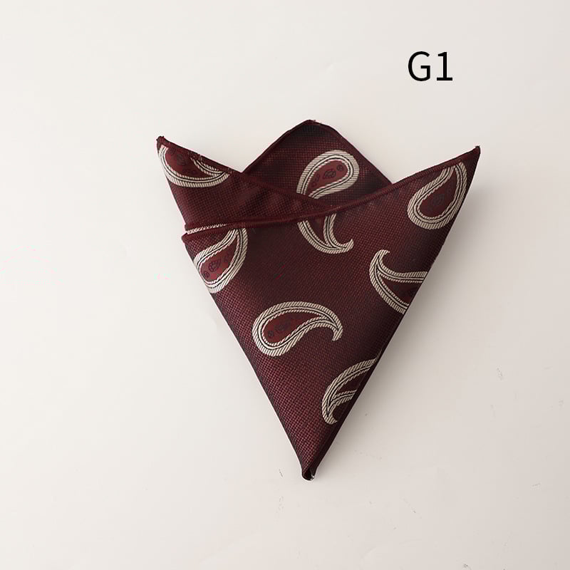 Zsebkendő jacquard mintás, csíkos, poliészterből, mindennapi stílus.