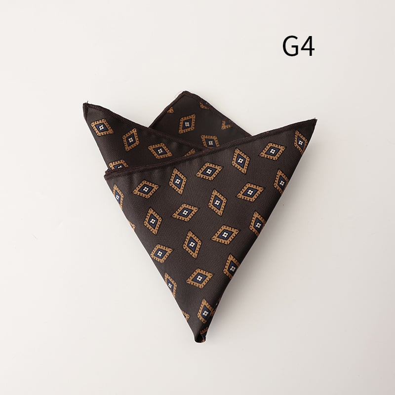 Zsebkendő jacquard mintás, csíkos, poliészterből, mindennapi stílus.