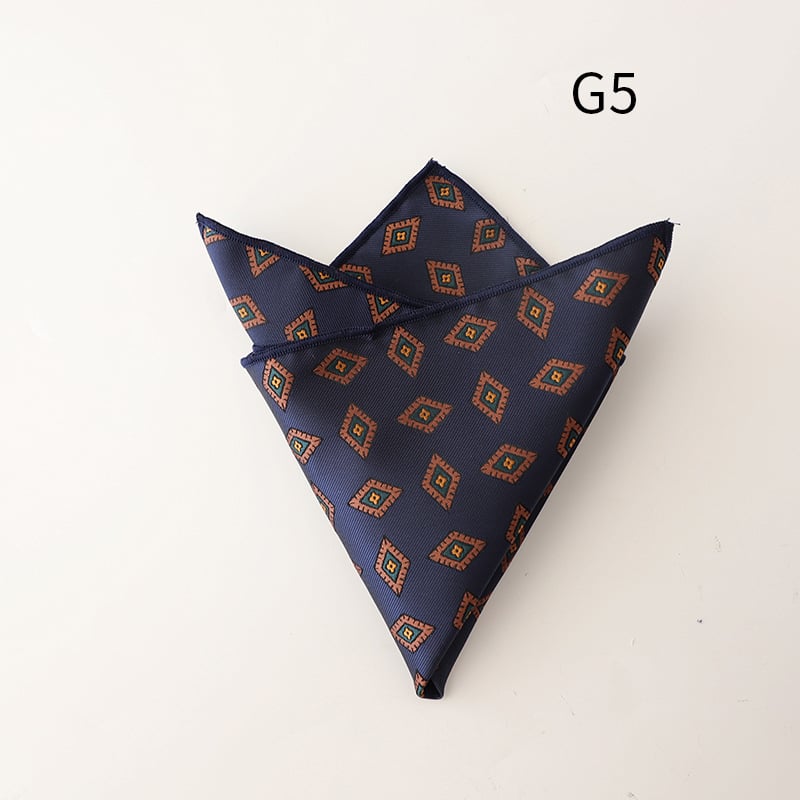 Zsebkendő jacquard mintás, csíkos, poliészterből, mindennapi stílus.