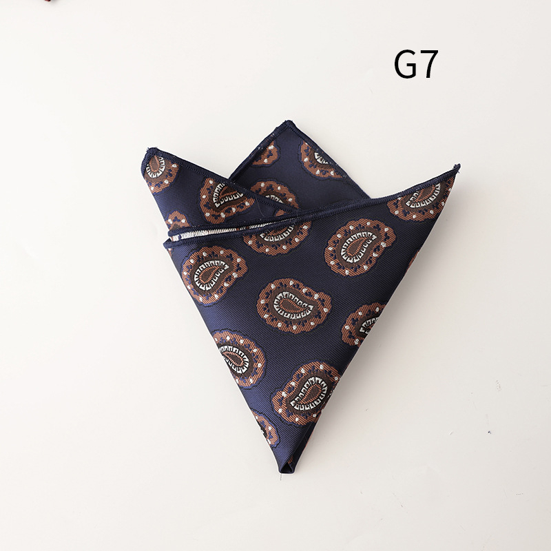 Zsebkendő jacquard mintás, csíkos, poliészterből, mindennapi stílus.