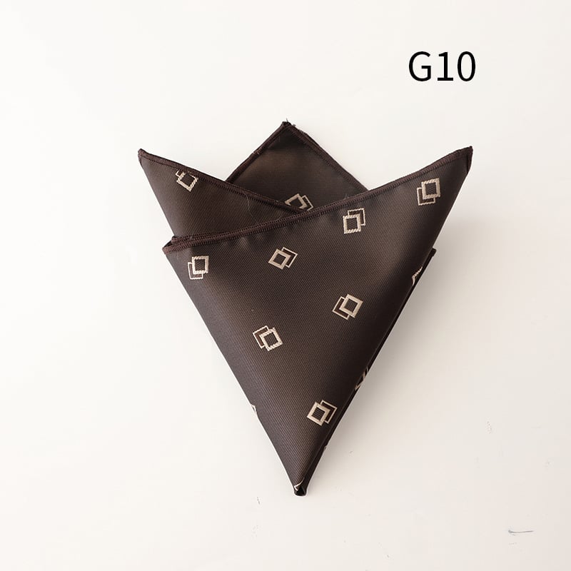 Zsebkendő jacquard mintás, csíkos, poliészterből, mindennapi stílus.