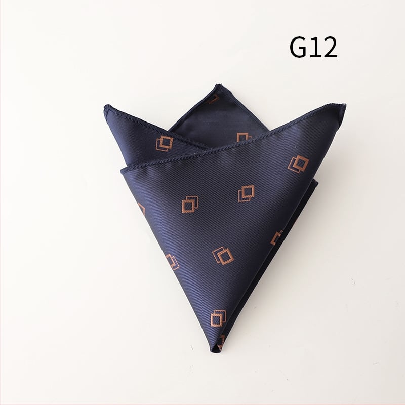 Zsebkendő jacquard mintás, csíkos, poliészterből, mindennapi stílus.