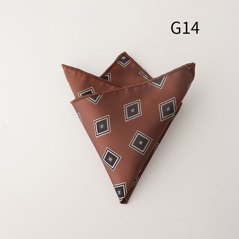 Zsebkendő jacquard mintás, csíkos, poliészterből, mindennapi stílus.