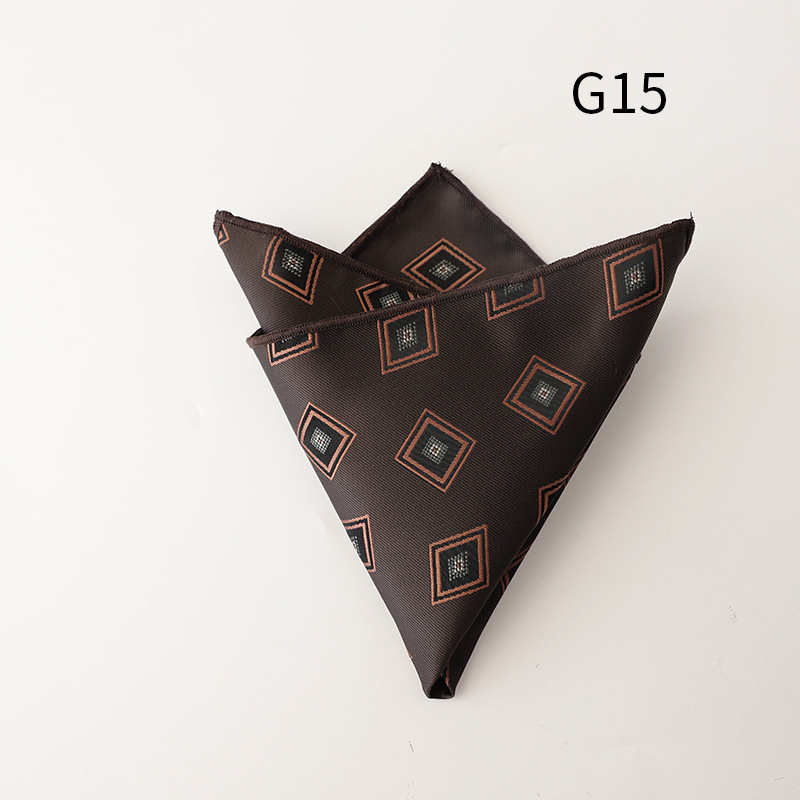 Zsebkendő jacquard mintás, csíkos, poliészterből, mindennapi stílus.