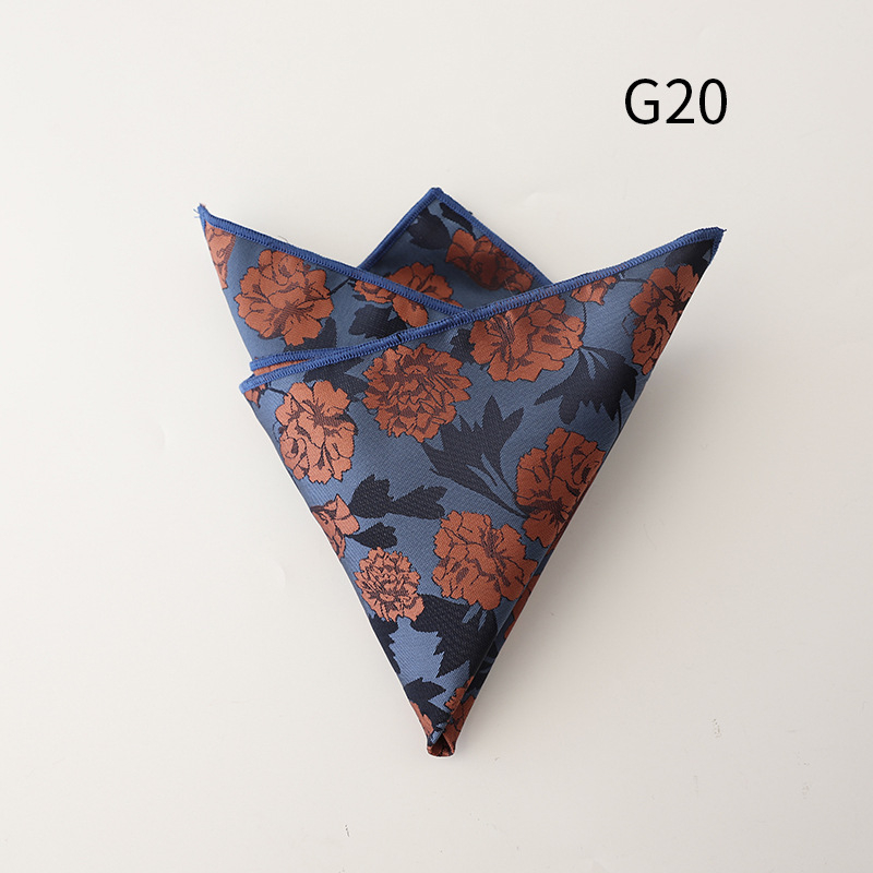 Zsebkendő jacquard mintás, csíkos, poliészterből, mindennapi stílus.