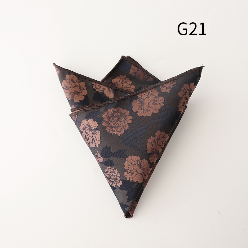 Zsebkendő jacquard mintás, csíkos, poliészterből, mindennapi stílus.