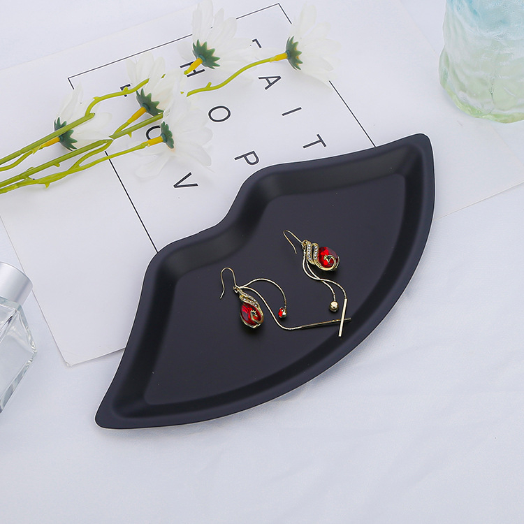 Метална тава за бижута и козметика, Nordic стил, нерегулярна форма, неръждаема стомана, вакуумно покритие, печат на лого