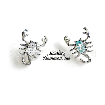 Skorpionu auss studij ar cirkoniju iekšējā vītnes, G23 titāns, ģeometrisks dizains, universāls