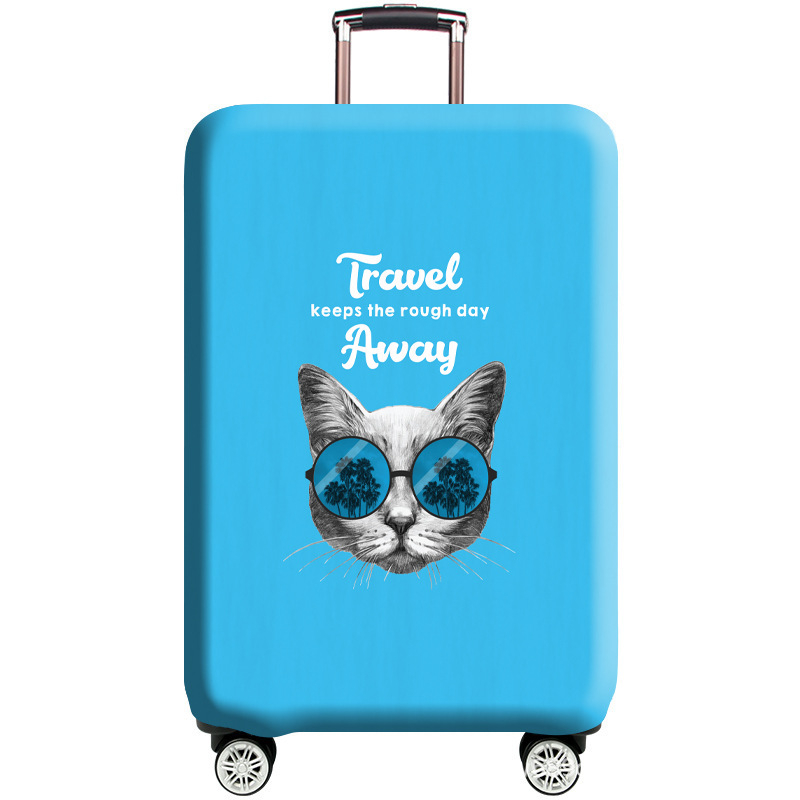 Acoperire de protecție pentru bagaje, poliester, model cu litere, rezistent la uzură, stil urban minimalist