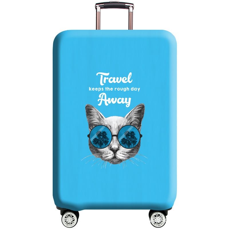 Acoperire de protecție pentru bagaje, poliester, model cu litere, rezistent la uzură, stil urban minimalist