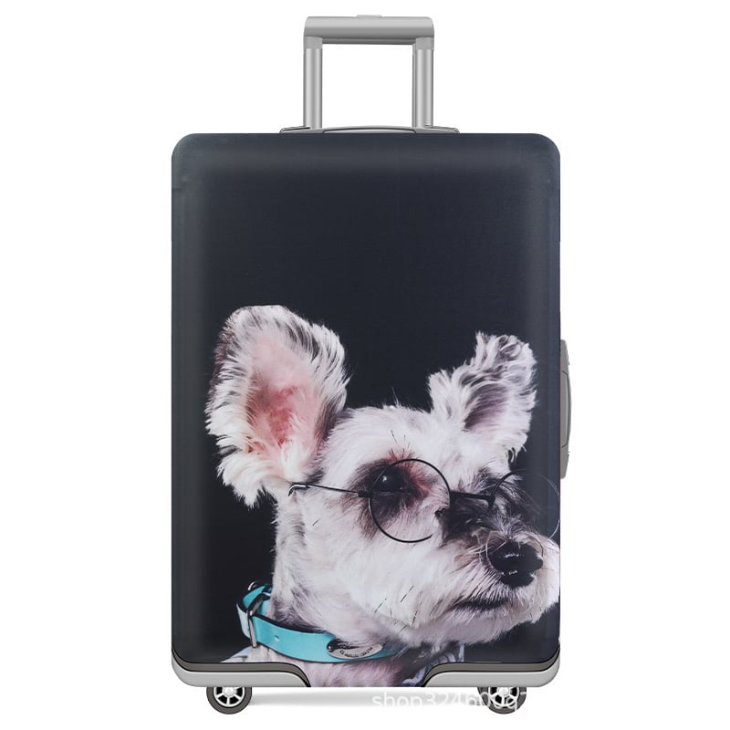 Acoperire de protecție pentru bagaje, poliester, model cu litere, rezistent la uzură, stil urban minimalist