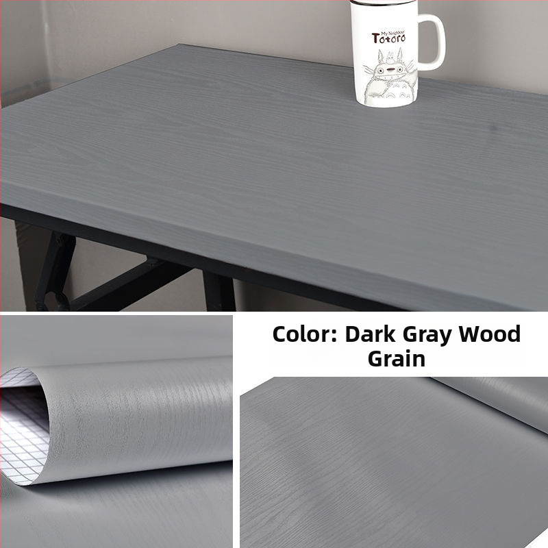 Tapet autocolant cu aspect lemn pentru renovarea mobilierului; rezistent la umezeală; stil simplu și modern; potrivit pentru dulapuri, birouri și uși.