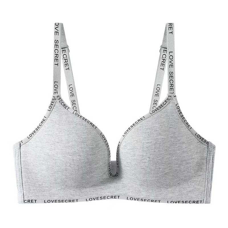 Sutien fără cusături pentru femei, efect push-up pentru sâni mici, cupă 3/4, cupă modelată din bumbac, material nylon, bretele reglabil