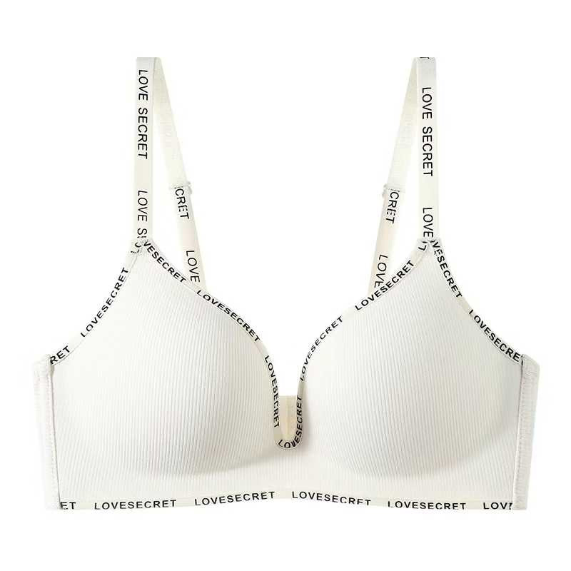 Sutien fără cusături pentru femei, efect push-up pentru sâni mici, cupă 3/4, cupă modelată din bumbac, material nylon, bretele reglabil