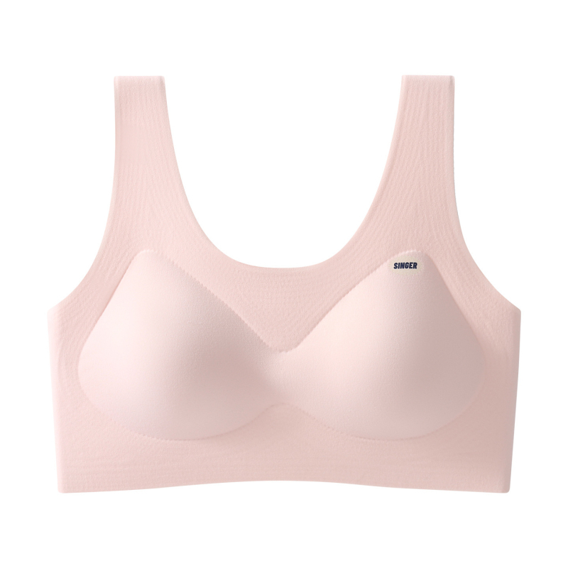 Bustier sport pentru fete, din nylon, pentru vârsta 11–18 ani, cupă completă cu cupe turnate subțiri, dintr-o bucată, bretele fixe
