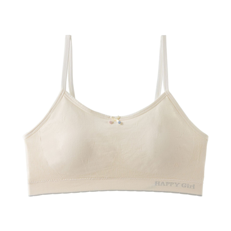 Djevojački sportski top od ice silk, prozračan, bez žice, s košem 3/4, za učenice osnovne i srednje škole