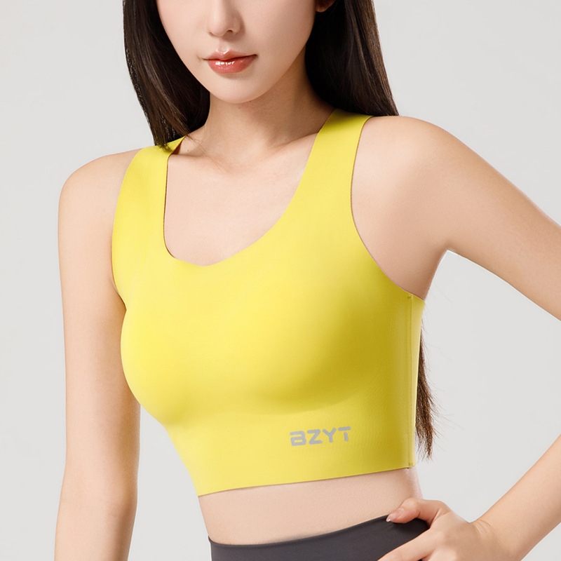 Rampant Girl Αθλητικό σουτιέν χωρίς ραφές, αίσθηση γυμνού δέρματος, όμορφη πλάτη, μήκος μέχρι τη μέση, αντικραδαστικό για τρέξιμο και γιόγκα
