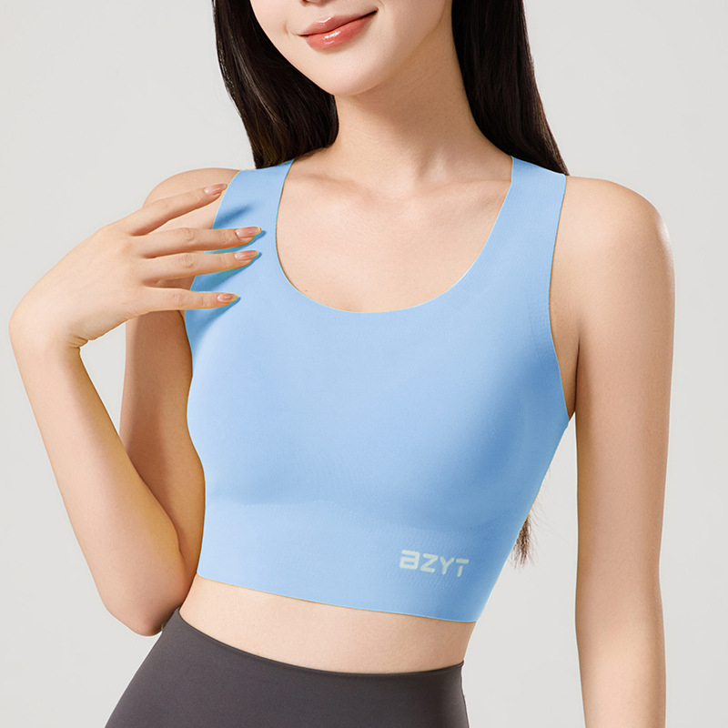 Rampant Girl Αθλητικό σουτιέν χωρίς ραφές, αίσθηση γυμνού δέρματος, όμορφη πλάτη, μήκος μέχρι τη μέση, αντικραδαστικό για τρέξιμο και γιόγκα