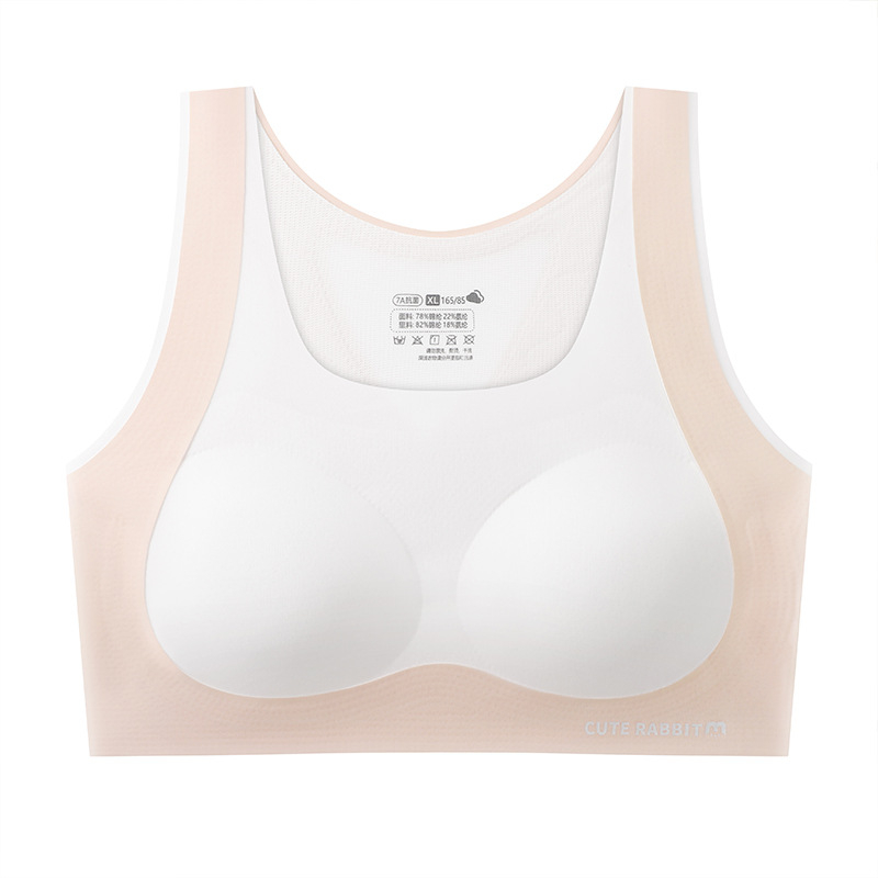 Sutien sport pentru fete din nylon, dintr-o singură bucată, cupe pline, burete în cupă, bretele fixe duble