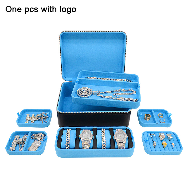 Cutie din piele pentru bijuterii – cutie portabilă de depozitare, Shang Ya