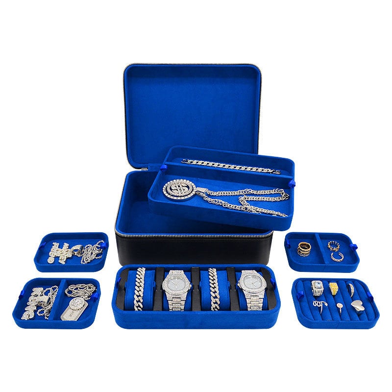 Cutie din piele pentru bijuterii – cutie portabilă de depozitare, Shang Ya