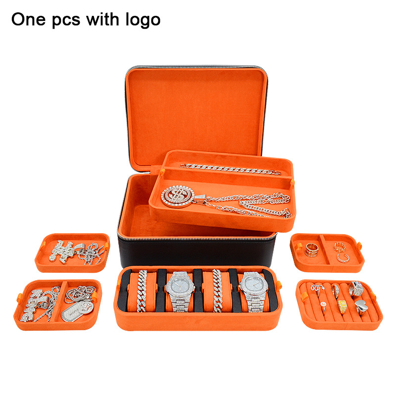 Cutie din piele pentru bijuterii – cutie portabilă de depozitare, Shang Ya