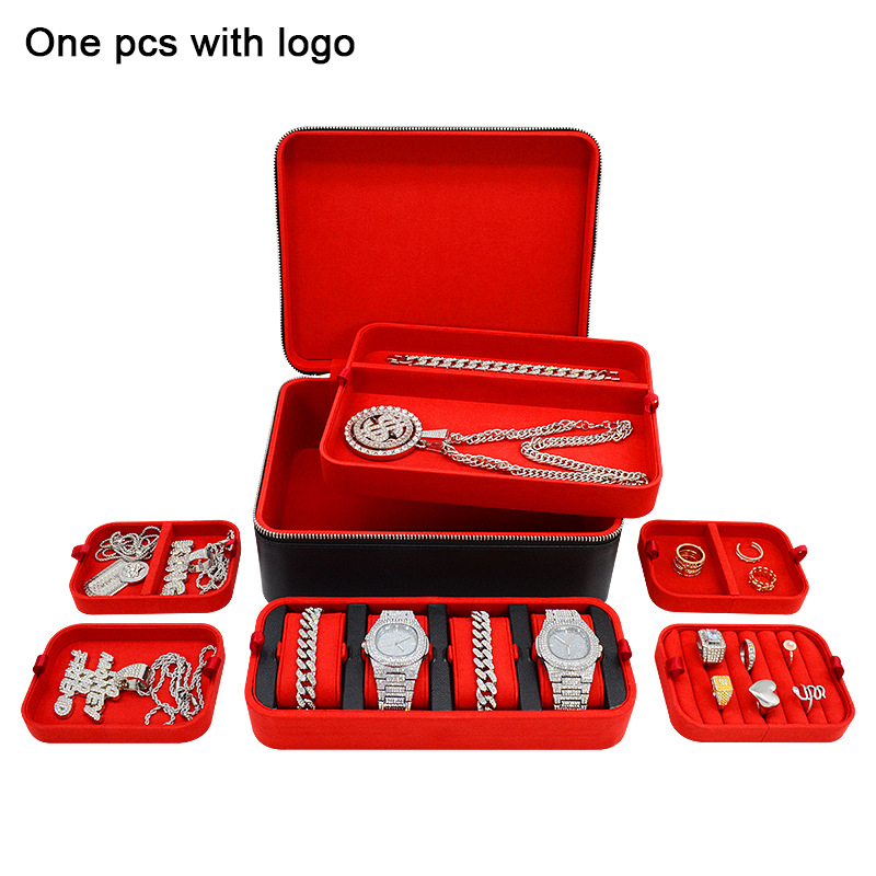 Cutie din piele pentru bijuterii – cutie portabilă de depozitare, Shang Ya