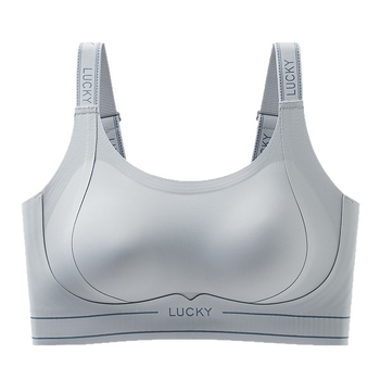 Sutien sport cu cupa 3/4, cupe subțiri modelatoare, bretele șnur, închidere din spate cu patru rânduri de catarame, țesătură respirabilă Nylon/Spandex