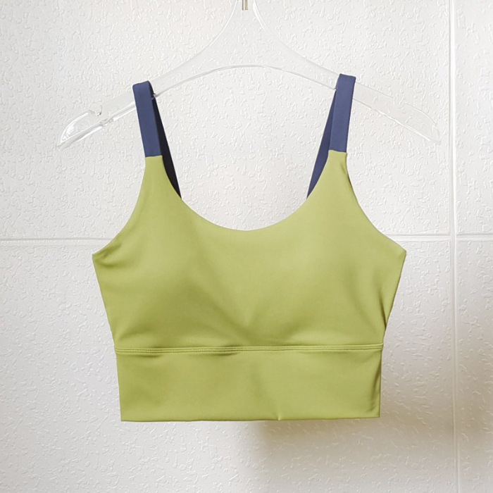 Μπουστάκι γυμναστικής με ενσωματωμένες επενδύσεις στήθους και προστασία κραδασμών, πίσω λουριά, για fitness και yoga; απορρόφηση υγρασίας, διαπνοή, υψηλή ελαστικότητα, περιλαμβάνει επένδυση στήθους, στενή εφαρμογή