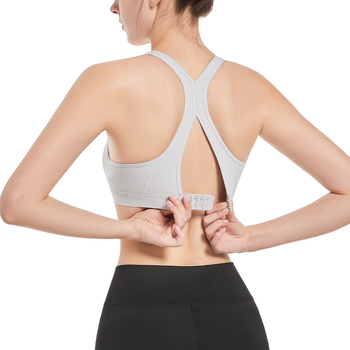 Sutien sport cu spate deschis, fără cusături, respirabil pentru sâni mici, cupă 3/4, cupă modelată subțire, bretele duble fixe, închidere spate cu patru rânduri