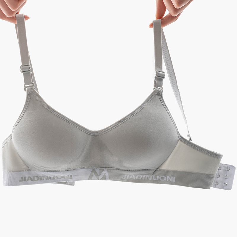 Sutien sport pentru fete: cupă 3/4, căptușeală 100% bumbac, fără arc metalic, bretele detașabile dublu, închidere cu trei rânduri de cârlige, potrivit pentru eleve de liceu