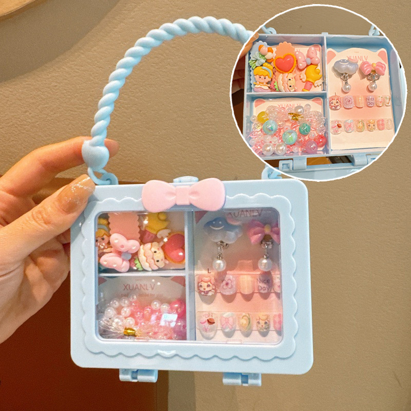 DIY dječji set za izradu ogrlice s perlicama i dodacima za torbicu – Kisiod, plast/smola, precizna izrada, crtani stil, za uzrast 3–10 godina